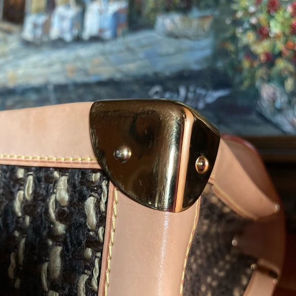 Rare Made in France Louis Vuitton handbag monogram ambre tweedy GM - Picture 14 of 16